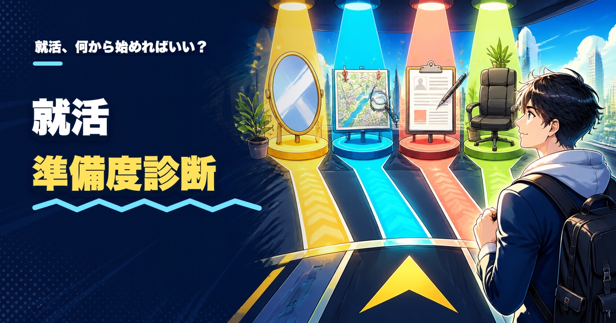 就活準備度診断｜今のあなたは何から始める？のアイキャッチ